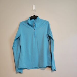 Nike Blue Dri-Fit Quarter-Zip Pullover Woman's Size Large